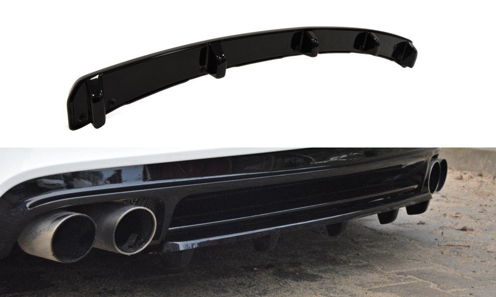 Maxton Mittlerer Diffusor Heck Ansatz für Audi TT S 8J DTM LOOK schwarz Hochglanz