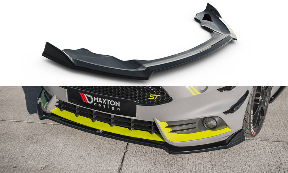 Maxton Front Ansatz V.5 für Ford Fiesta ST Mk7 Facelift schwarz Hochglanz