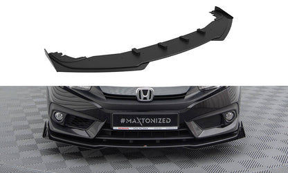 Maxton Street Pro Front Ansatz für +Flaps für + Flaps Honda Civic Mk10 schwarz Hochglanz