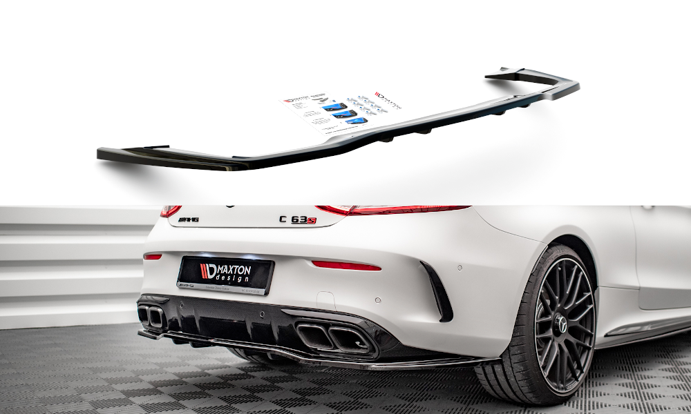 Maxton Mittlerer Diffusor Heck Ansatz DTM Look für Mercedes-AMG C 63 AMG Coupe AMG Aero Pack C205 Facelift Carbon Look