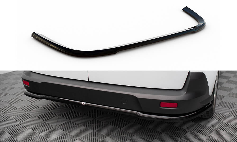 Maxton Zentrale Hinten Splitte Ford Transit Connect Mk2 Facelift schwarz Hochglanz