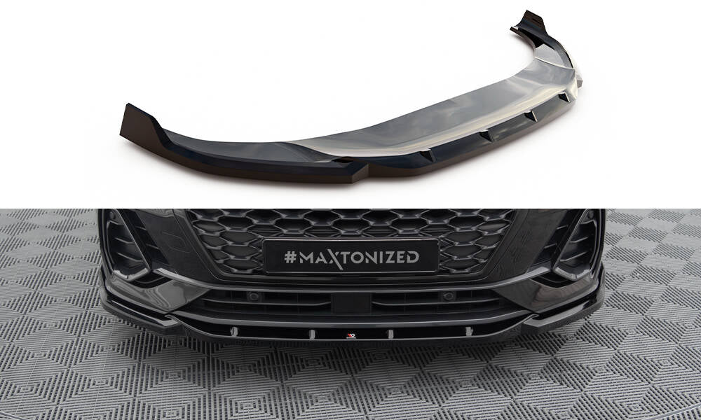 Maxton Front Ansatz V.2 für Audi Q3 Sportback F3 schwarz Hochglanz