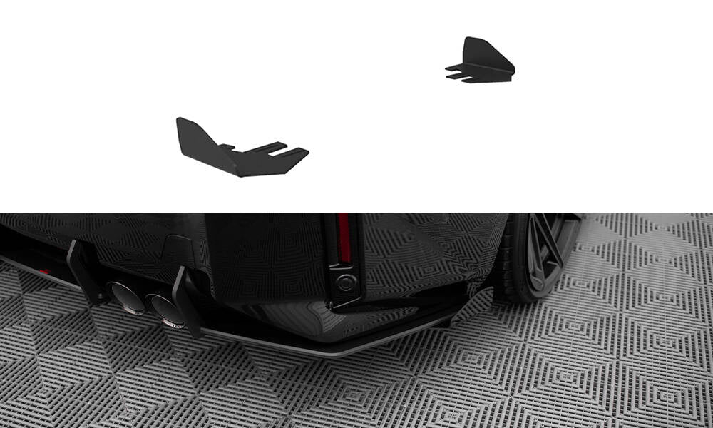 Maxton Hintere Seiten Flaps für BMW M2 G87 schwarz Hochglanz