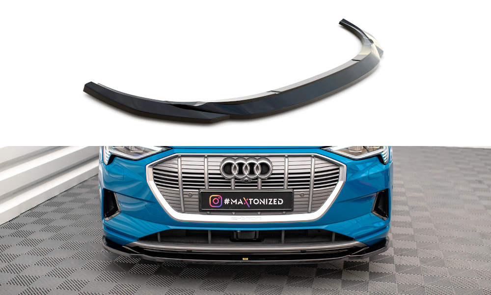 Maxton Front Ansatz V.1 für Audi e-tron schwarz Hochglanz