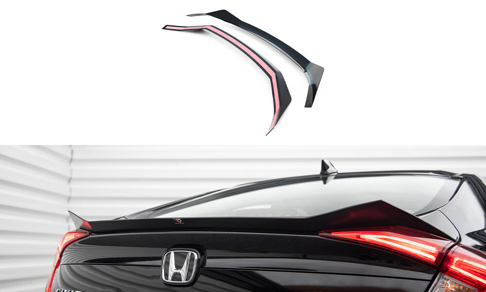Maxton Spoiler CAP für Honda Civic Mk10 schwarz Hochglanz