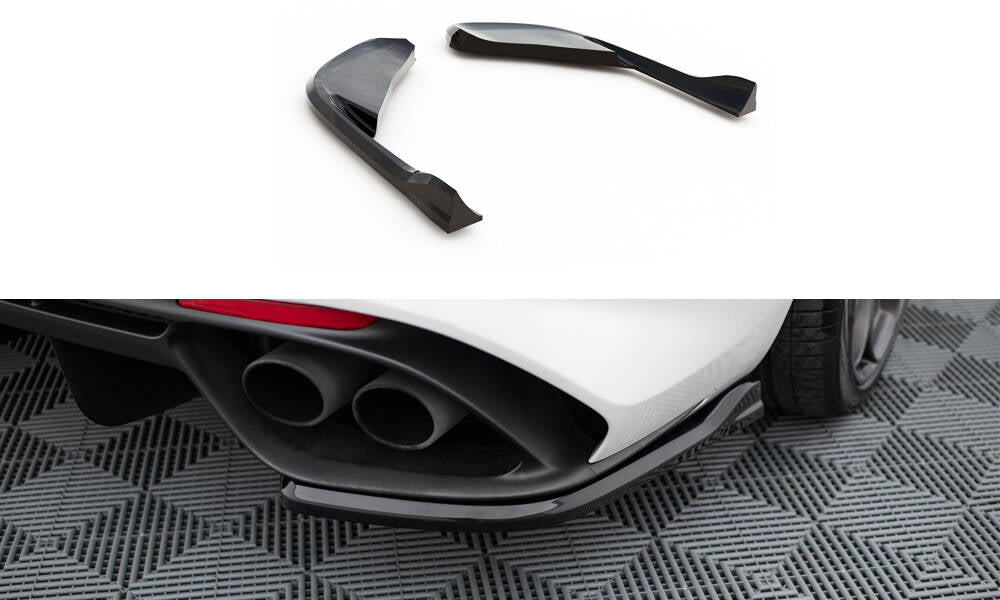 Maxton Heck Ansatz Flaps Diffusor für Alfa Romeo Giulia Quadrifoglio schwarz Hochglanz