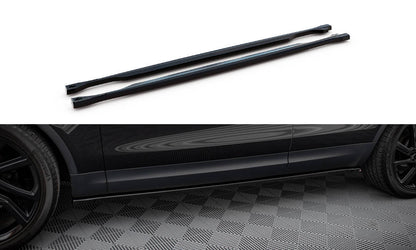 Maxton Seitenschweller Ansatz für Land Rover Discovery HSE Mk5 schwarz Hochglanz