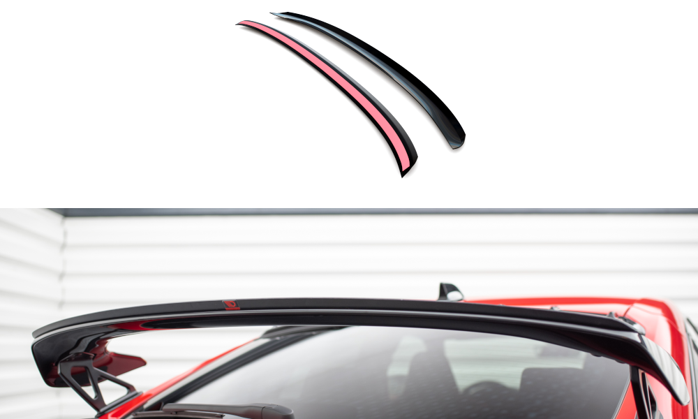 Maxton Höher Spoiler CAP für Honda Civic Type-R Mk 11 schwarz Hochglanz