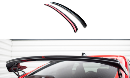 Maxton Höher Spoiler CAP für Honda Civic Type-R Mk 11 schwarz Hochglanz