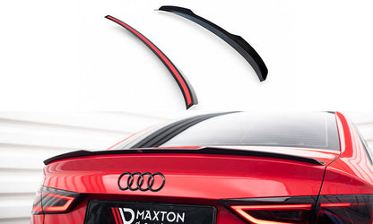 Maxton Spoiler CAP für Audi A3 / A3 S-Line / S3 / RS3 Limousine 8V schwarz Hochglanz
