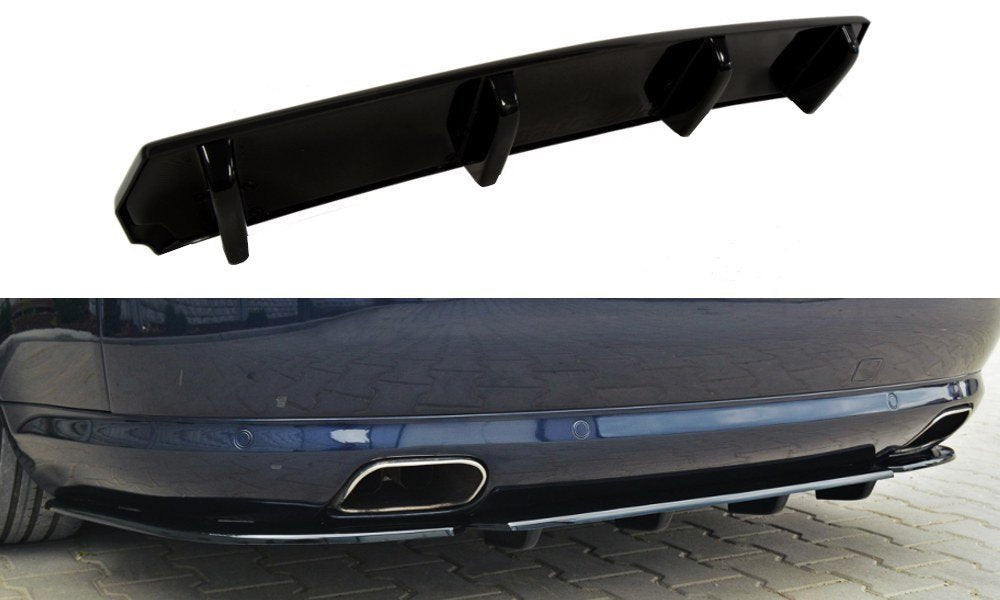 Maxton Mittlerer Diffusor Heck Ansatz für AUDI S8 D3 DTM LOOK schwarz Hochglanz