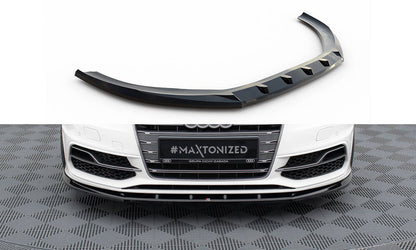 Maxton Front Ansatz V.1 für Audi S3 / A3 S-Line Sportback / Hatchback 8V schwarz Hochglanz