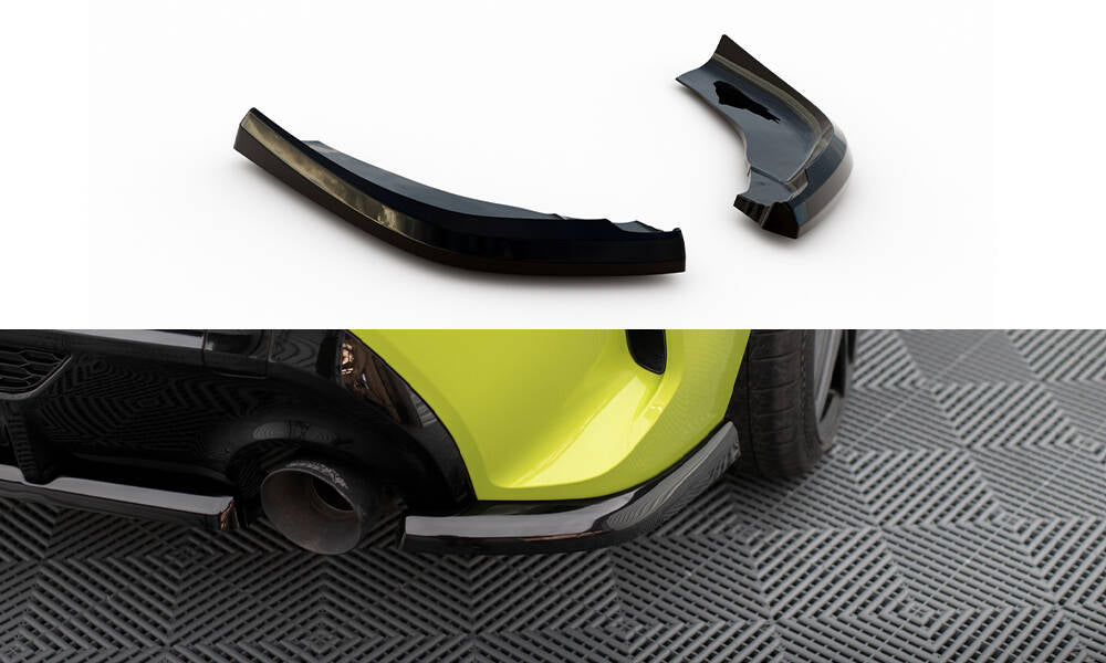 Maxton Heck Ansatz Flaps Diffusor V.1 für1 BMW 1er M-Paket / M135i F40 schwarz Hochglanz