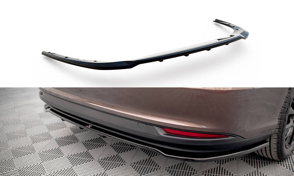 Maxton Mittlerer Diffusor Heck Ansatz DTM Look für Fiat Tipo S Limousine Mk1 schwarz Hochglanz