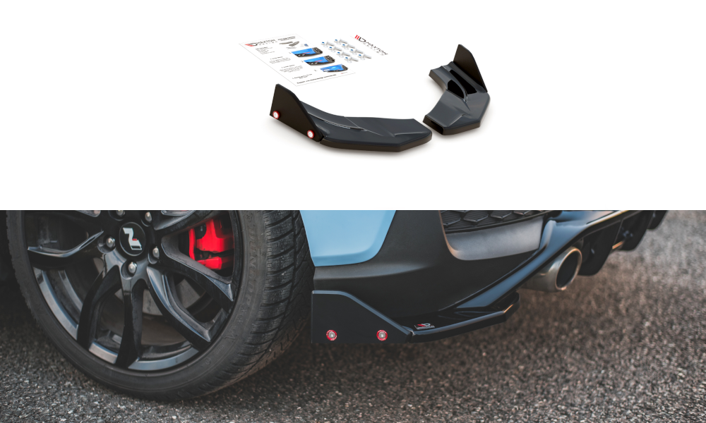 Maxton Heck Ansatz Flaps Diffusor V.7 +Flaps für Hyundai I30 N Mk3 Hatchback