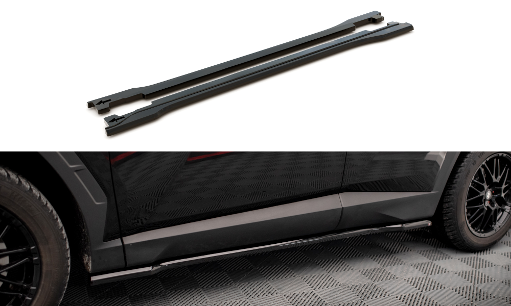 Maxton Seitenschweller Ansatz für Hyundai Tucson Mk4 schwarz Hochglanz