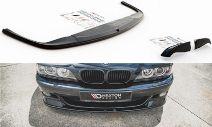 Maxton Front Ansatz für Seite + Front Ansatz für  BMW M5  / 5 M-Paket E39 schwarz Hochglanz