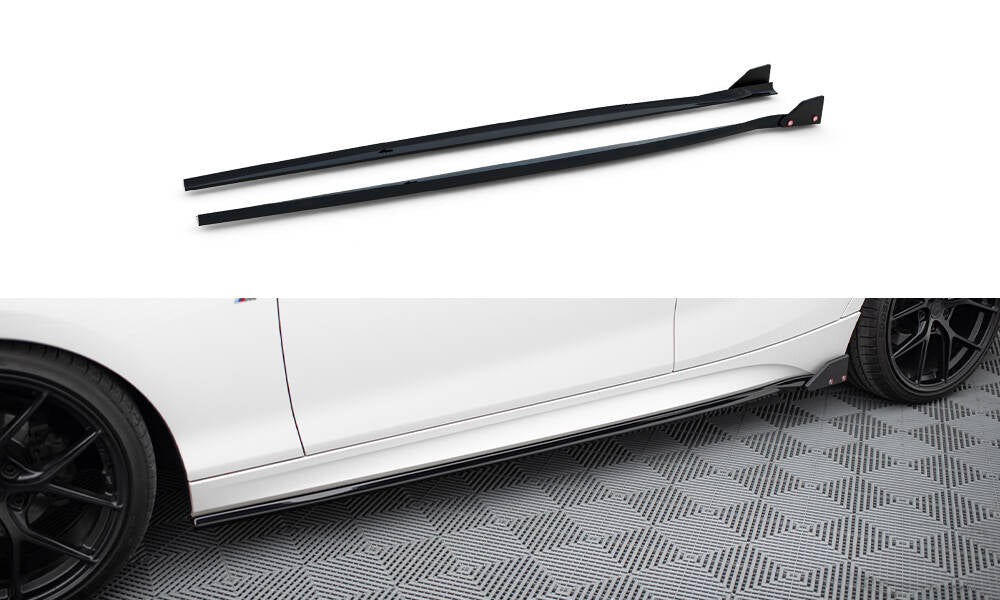 Maxton Seitenschweller Ansatz für V.4 + Flaps BMW 1er M-Paket / M140i F20 Facelift