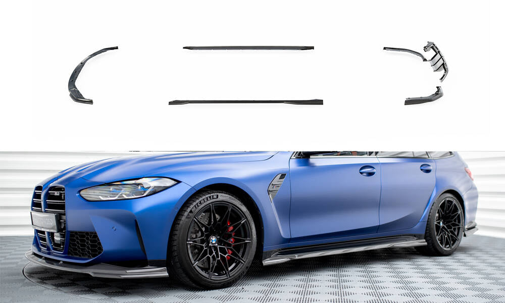 Maxton Set of Carbon Fiber Splitters BMW M3 G81 Touring schwarz matt