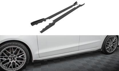Maxton Street Pro Seitenschweller Ansatz für + Flaps Ford Mondeo Sport Mk5 Facelift / Fusion Sport Mk2 Facelift schwarz Ho...
