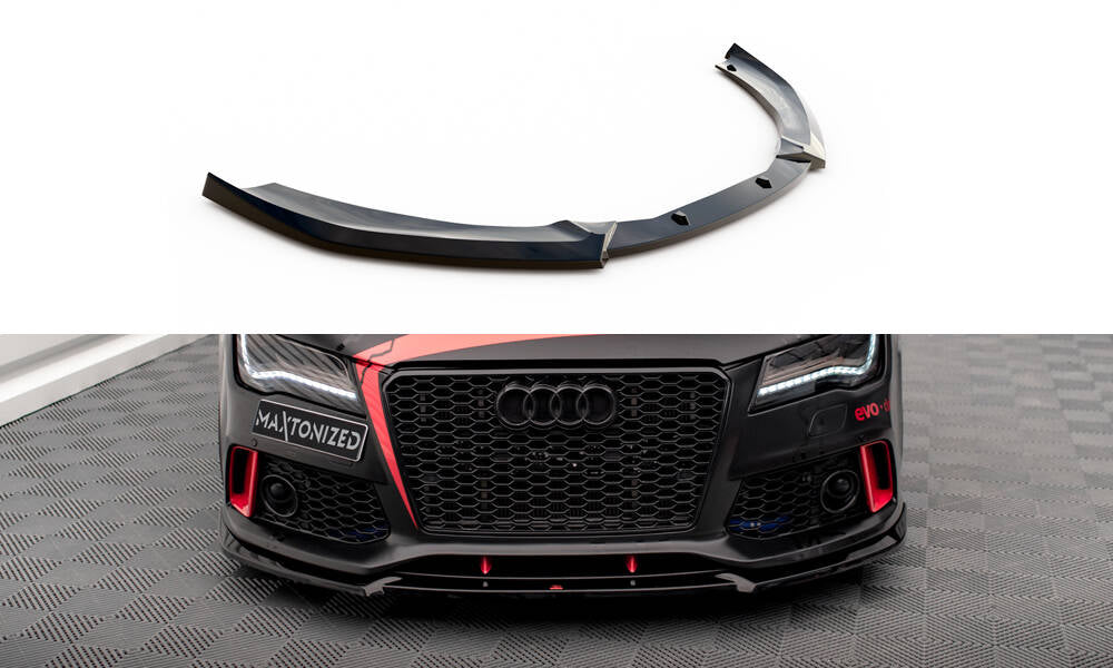 Maxton Front Ansatz für Audi A7 RS7 Look C7 schwarz Hochglanz