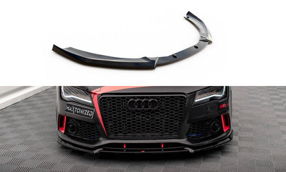 Maxton Front Ansatz für Audi A7 RS7 Look C7 schwarz Hochglanz