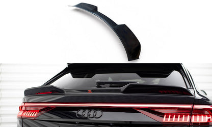 Maxton Niedriger Spoiler CAP für 3D Audi RSQ8 / SQ8 / Q8 S-Line Mk1 schwarz Hochglanz