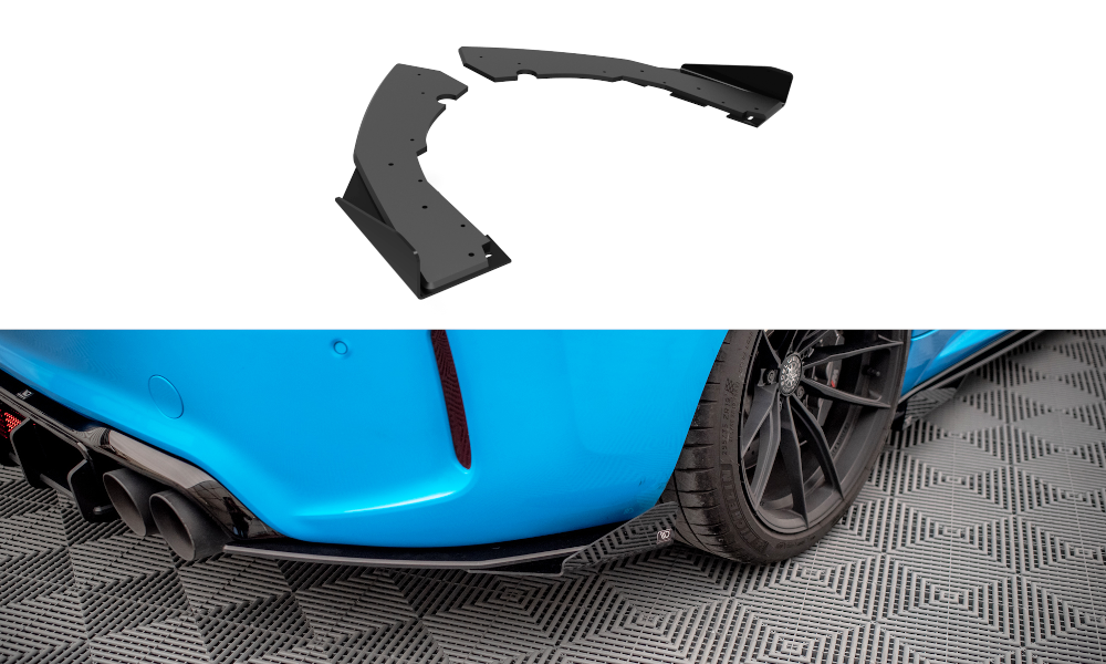 Maxton Street Pro Heck Ansatz Flaps Diffusor +Flaps für BMW M2 F87 schwarz Hochglanz