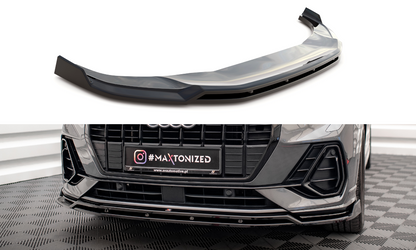 Maxton Front Ansatz V.2 für Audi Q3 S-Line F3 schwarz Hochglanz