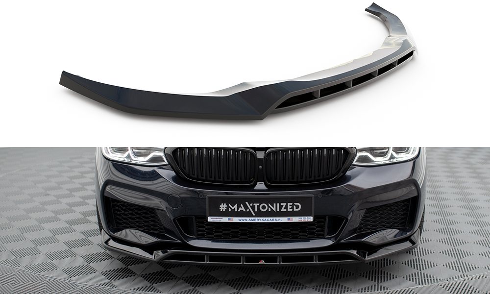 Maxton Front Ansatz für BMW 6er GT M-Paket G32 schwarz Hochglanz