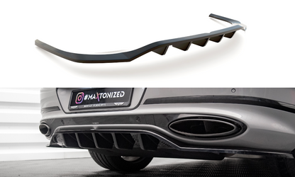 Maxton Mittlerer Diffusor Heck Ansatz DTM Look für Bentley Continental GT Mk3 schwarz Hochglanz