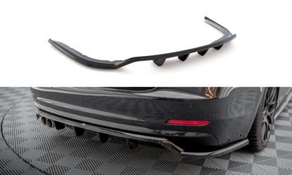 Maxton Mittlerer Diffusor Heck Ansatz DTM Look für BMW 4er Gran Coupe F36  schwarz Hochglanz