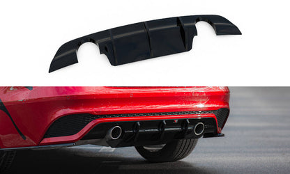 Maxton Diffusor Heck Ansatz für Jaguar XE R-Dynamic X760 Facelift schwarz Hochglanz