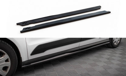 Maxton Seitenschweller Ansatz für Ford Transit Connect Mk2 Facelift schwarz Hochglanz