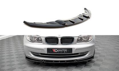 Maxton Front Ansatz V.3 für BMW 1er E81 Facelift schwarz Hochglanz