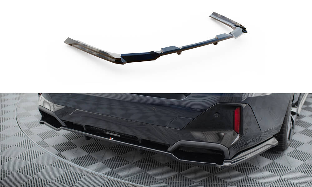 Maxton Mittlerer Diffusor Heck Ansatz DTM Look für V.2 BMW 5er M-Paket G60 schwarz Hochglanz