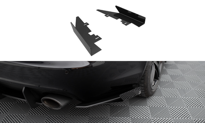 Maxton Hintere Seiten Flaps für Audi RS6 Avant C6 schwarz Hochglanz