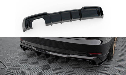Maxton Diffusor Heck Ansatz für Audi A3 S-Line Sportback 8V Facelift (Version mit Doppelauspuff auf einer Seite)
