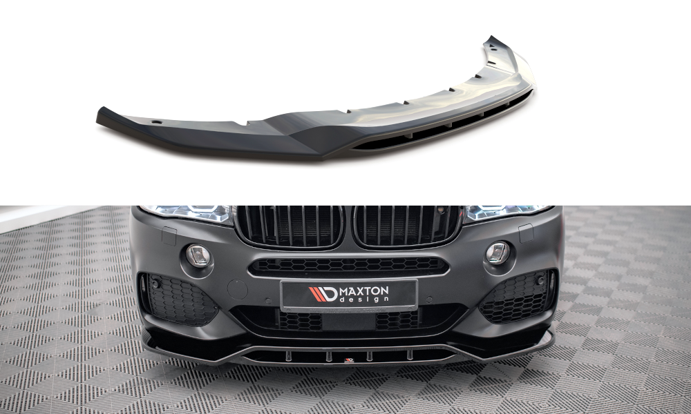 Maxton Front Ansatz V.2 für BMW X5 M-Paket F15 schwarz Hochglanz