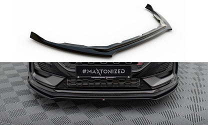 Maxton Front Ansatz V.1 für Ford Fiesta ST Mk8 Facelift schwarz Hochglanz