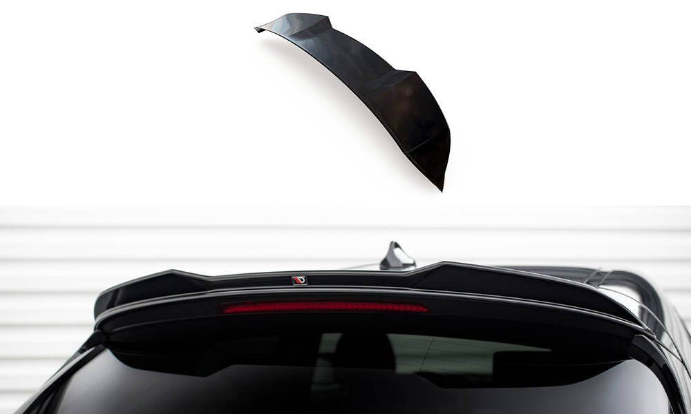Maxton Höher Spoiler CAP für 3D Alfa Romeo Stelvio Quadrifoglio Mk1 schwarz Hochglanz