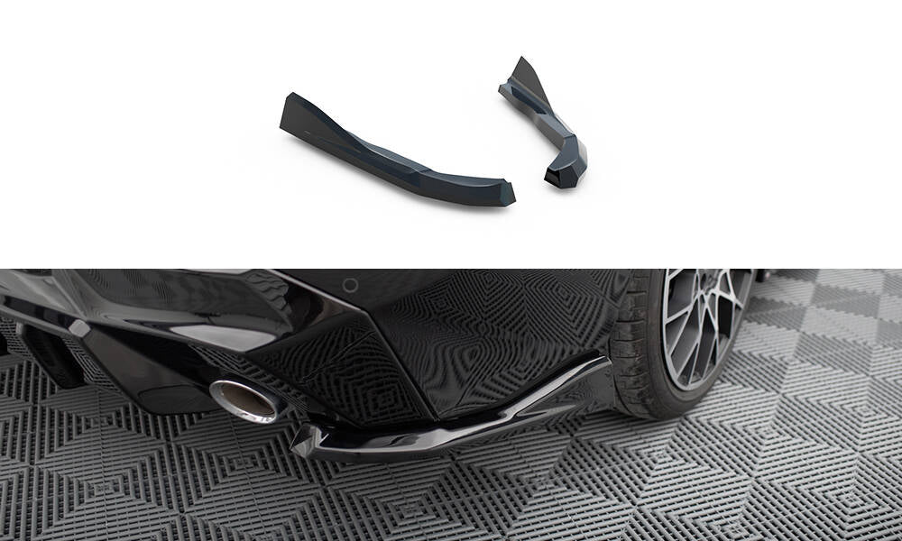 Maxton Heck Ansatz Flaps Diffusor V.4 für BMW 2 G42 schwarz Hochglanz