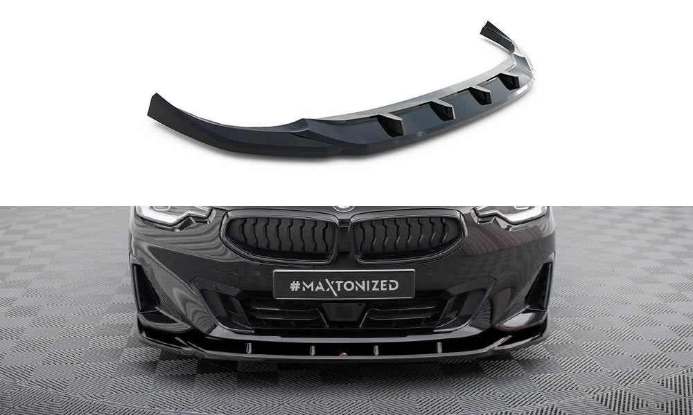 Maxton Front Ansatz V.3 für BMW 2 Coupe G42 schwarz Hochglanz