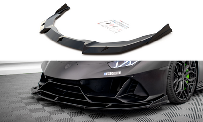 Maxton Front Ansatz für Lamborghini Huracan EVO schwarz Hochglanz