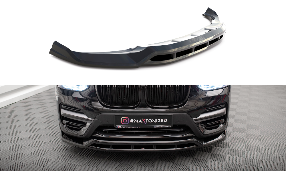 Maxton Front Ansatz für BMW X3 G01 schwarz Hochglanz