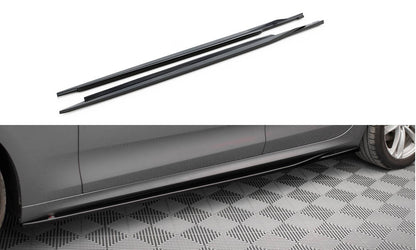 Maxton Seitenschweller Ansatz für BMW 5er GT M-Paket F07 schwarz Hochglanz