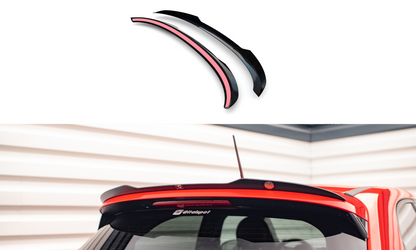 Maxton Spoiler CAP für Fiat 500X Sport Mk1 Facelift schwarz Hochglanz