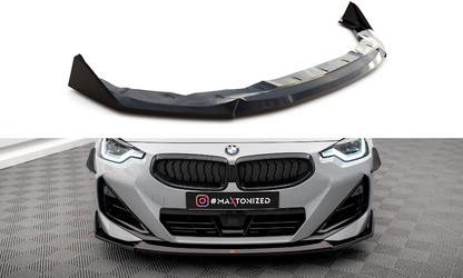 Maxton Front Ansatz V.3 für BMW 2 Coupe M-Paket / M240i G42 schwarz Hochglanz