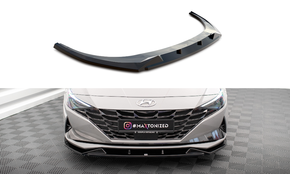 Maxton Front Ansatz für Hyundai Elantra Mk7 schwarz Hochglanz