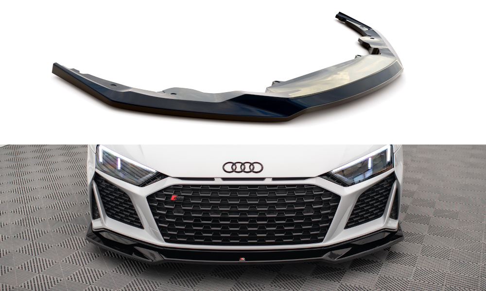 Maxton Front Ansatz V.3 für Audi R8 Mk2 Facelift schwarz Hochglanz